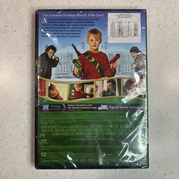 Home Alone (DVD, 1990 Original Release) Plus Digital Copy New Never Opened 2018 - Picture 2 of 3